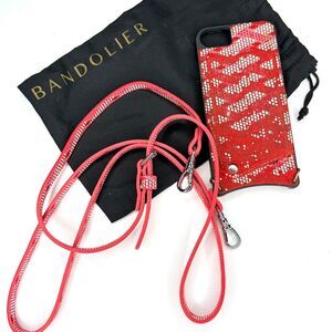 Bandolier Crossbody EMMA Phone Case with Strap – Red Python – iPhone 7/8/SE – Co